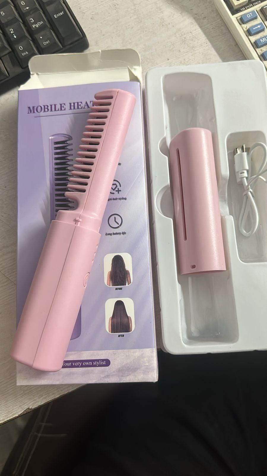 Portable Mini Hair Straightener Rechargeable