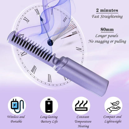 Portable Mini Hair Straightener Rechargeable
