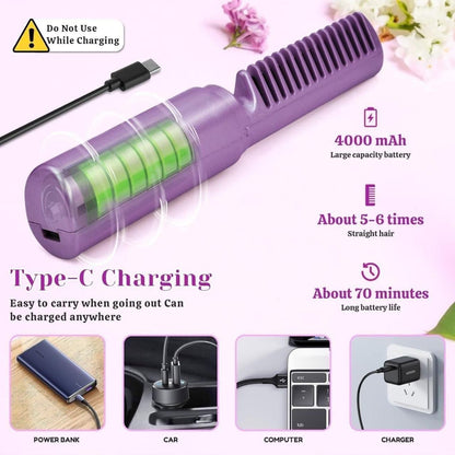 Portable Mini Hair Straightener Rechargeable